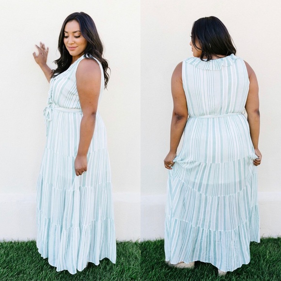 FINAL SALE‼️Tiers Of Joy Striped Maxi Dress - Picture 7 of 8
